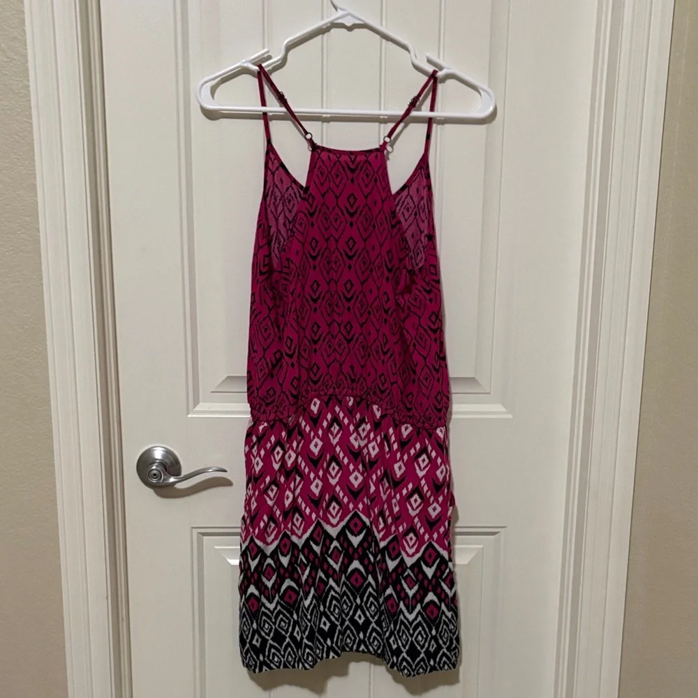 Banana Republic Pink and‎ Black Patterned Dress